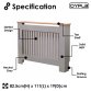 Medium Grey Wooden Slatted Grill Radiator Cover MDF Cabinet
