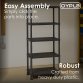 2x 5 Tier Black Plastic Heavy Duty Shelving Racking Storage Unit