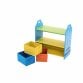 Colourful Childrens Toy Storage Crayon Unit Shelves with 3 Drawers