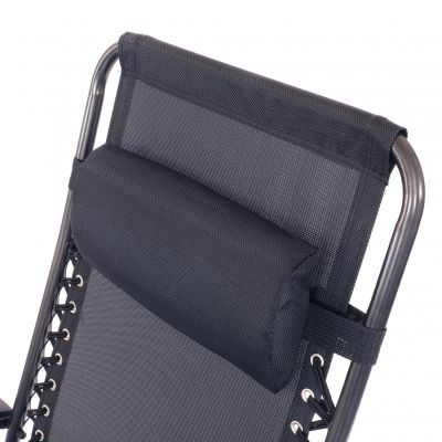 2x Folding Reclining Garden Deck Chair Sun Lounger Zero Gravity