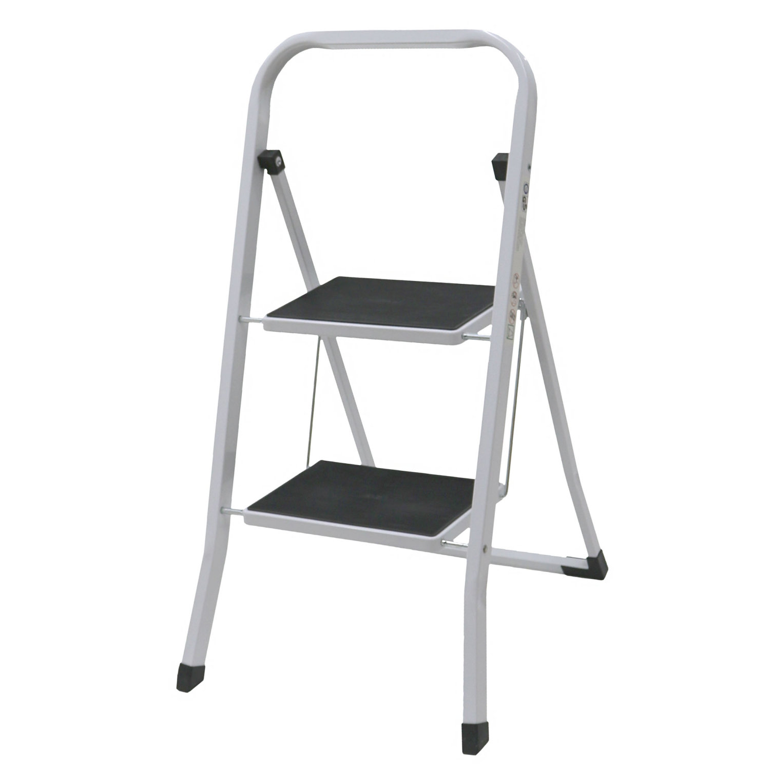 2 Step Foldable Ladder Safety Anti Slip Mat Tread Kitchen Stool DIY UK Seller 