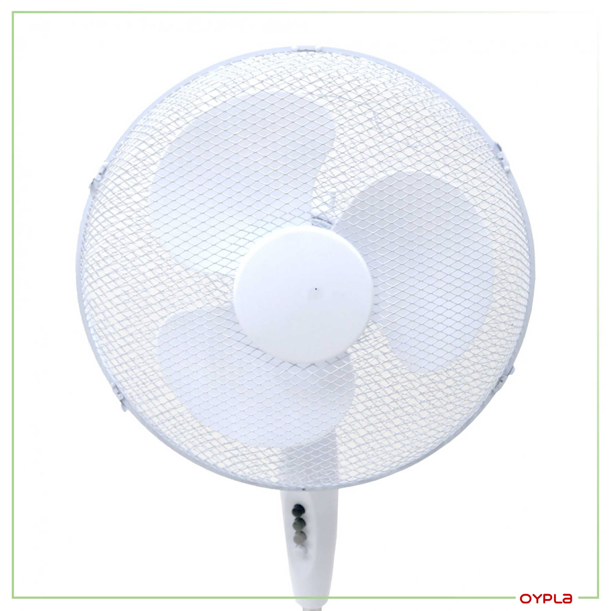 White Cosmoliving Electrical 16 Oscillating Pedestal Electric Cooling Fan With Adjustable Height & Pivoting Fan Head 