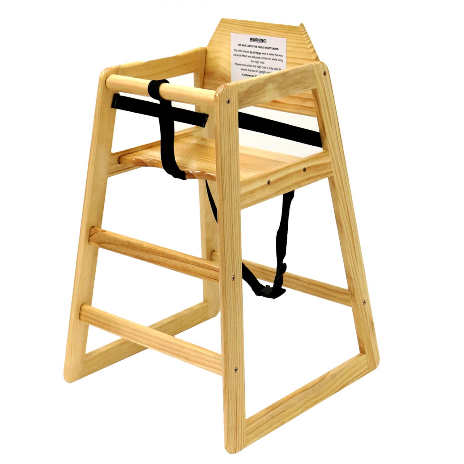 3239 Kids Wooden High Chair Natural 13 