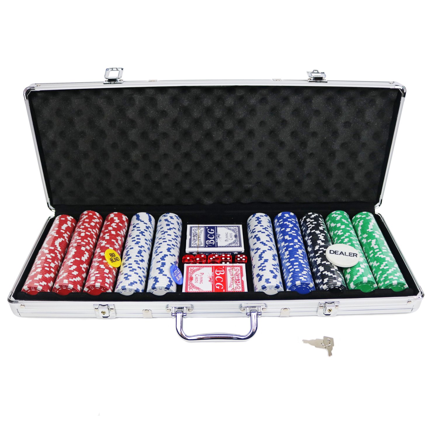 3 wheel combination wood poker case