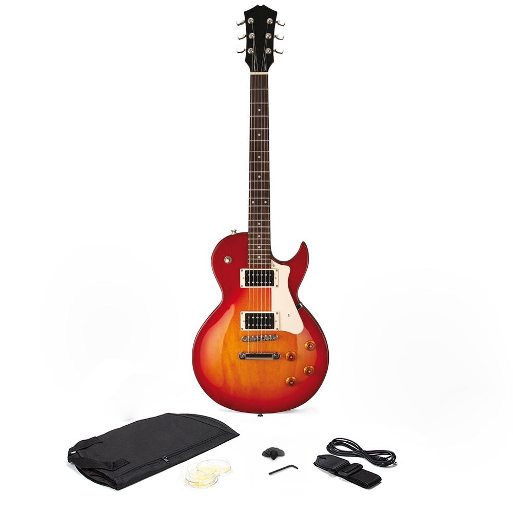 NEW! LP Style Sunburst 6 String Full Sized Electric Guitar With Case | eBay