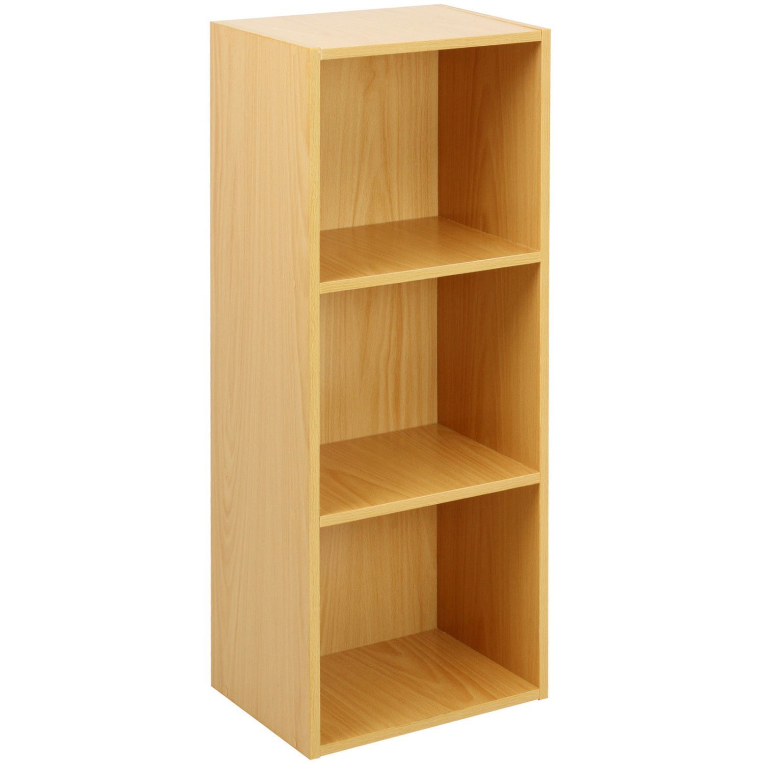 Oypla 3 Tier Wooden Shelf Beech Bookcase Shelving Storage Display Rack 
