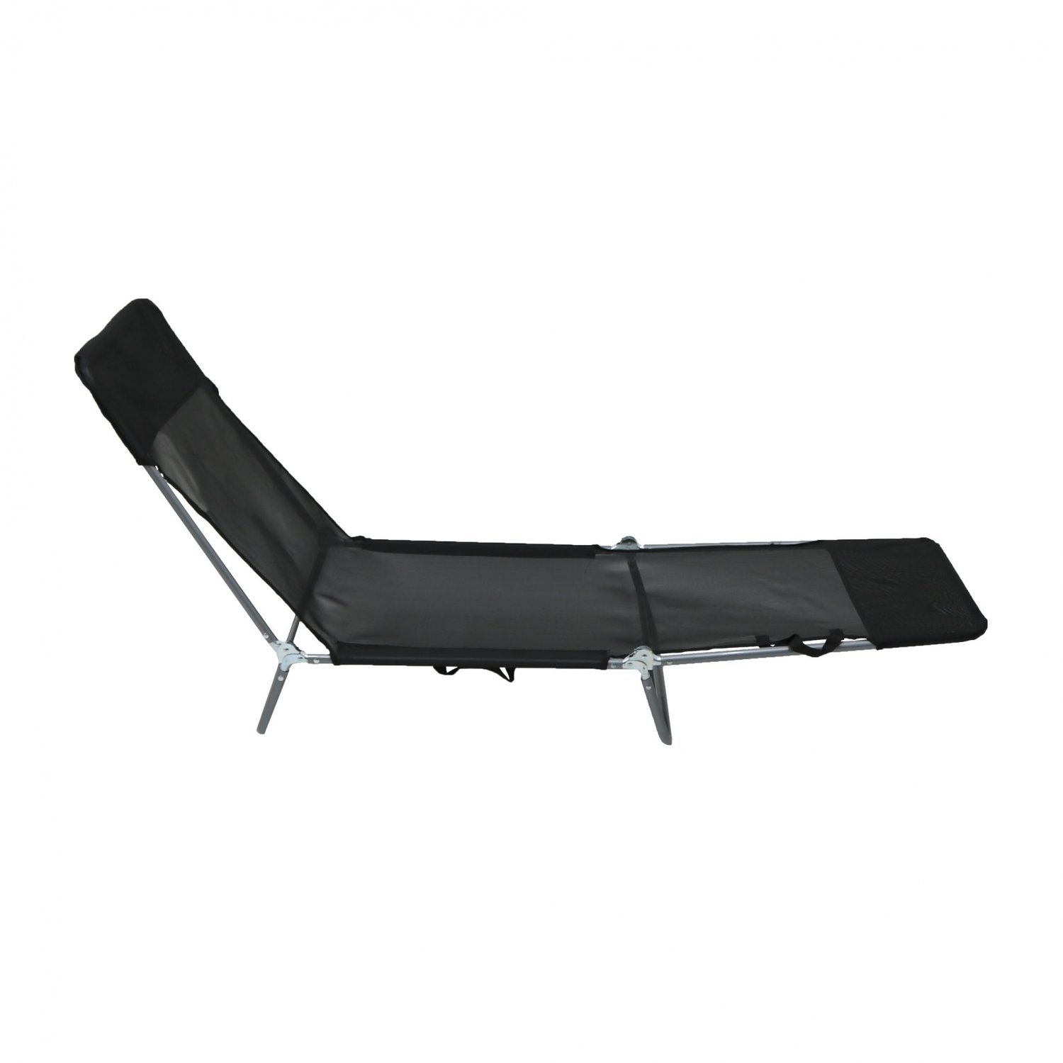 folding reclining sun lounger beach garden camping bed chair
