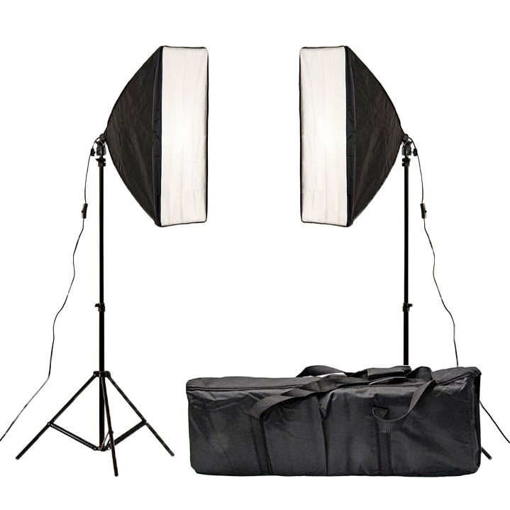 150W Studio Continuous Softbox Lighting Kit w/ Adjustable Stand - £39. ...