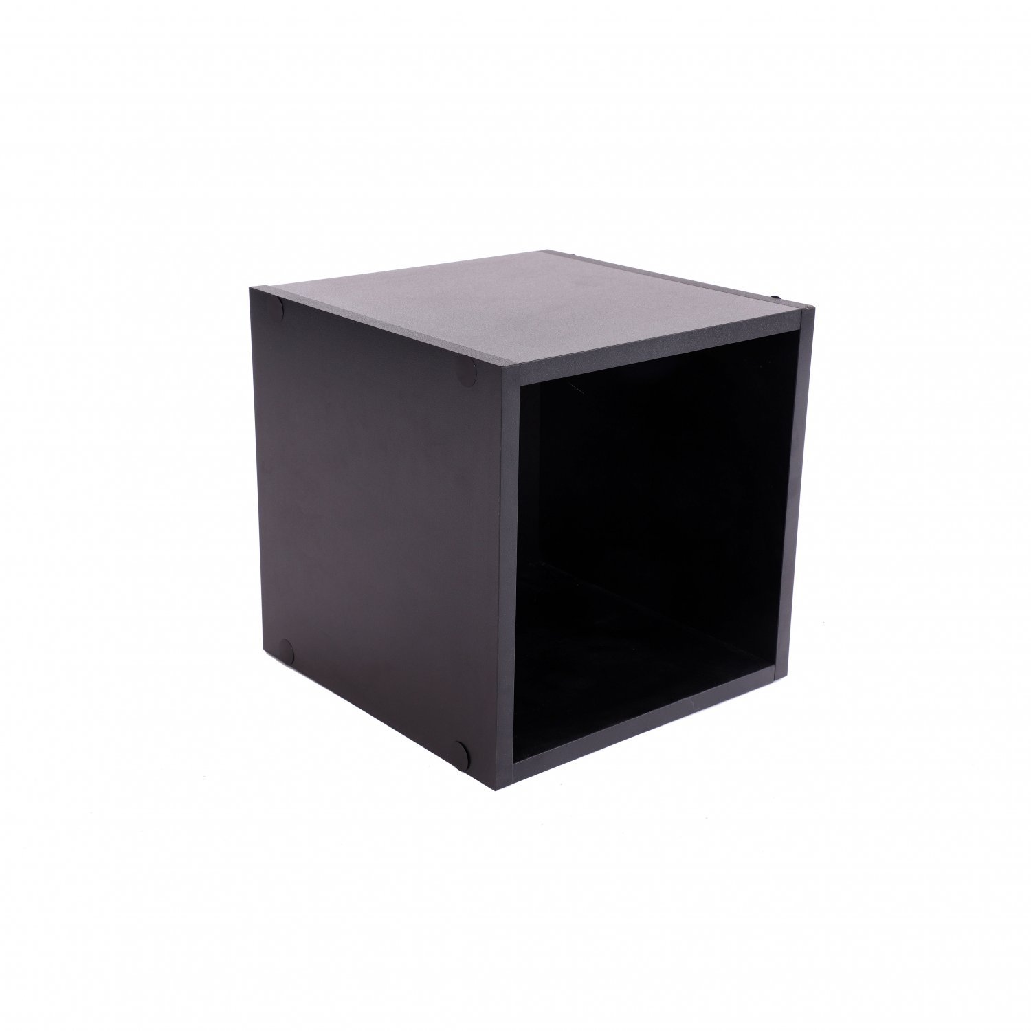 1 Tier Black Storage Cube Wooden Shelf, Cube Unit Bookcase Black