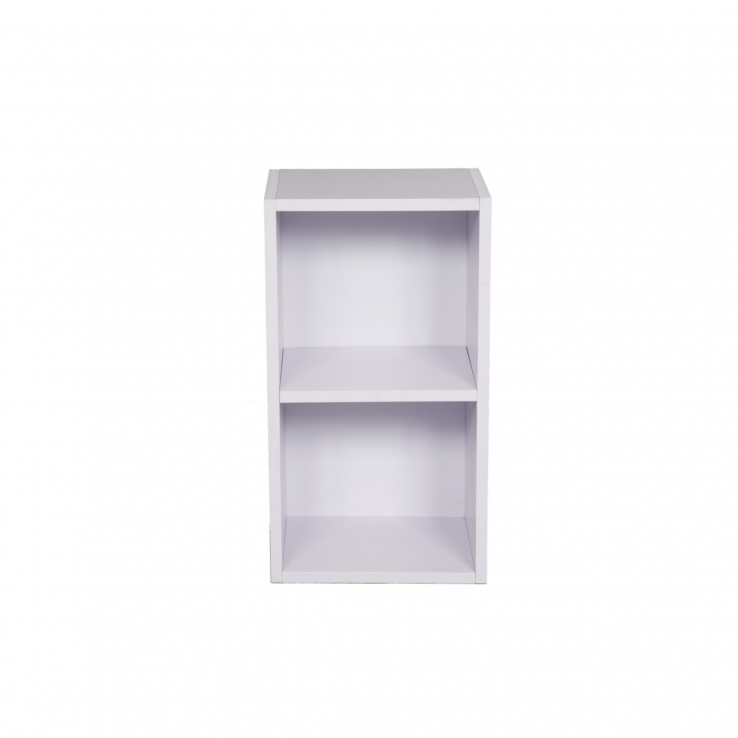 2 Tier Wooden Shelf White Bookcase, White Two Tier Bookcase