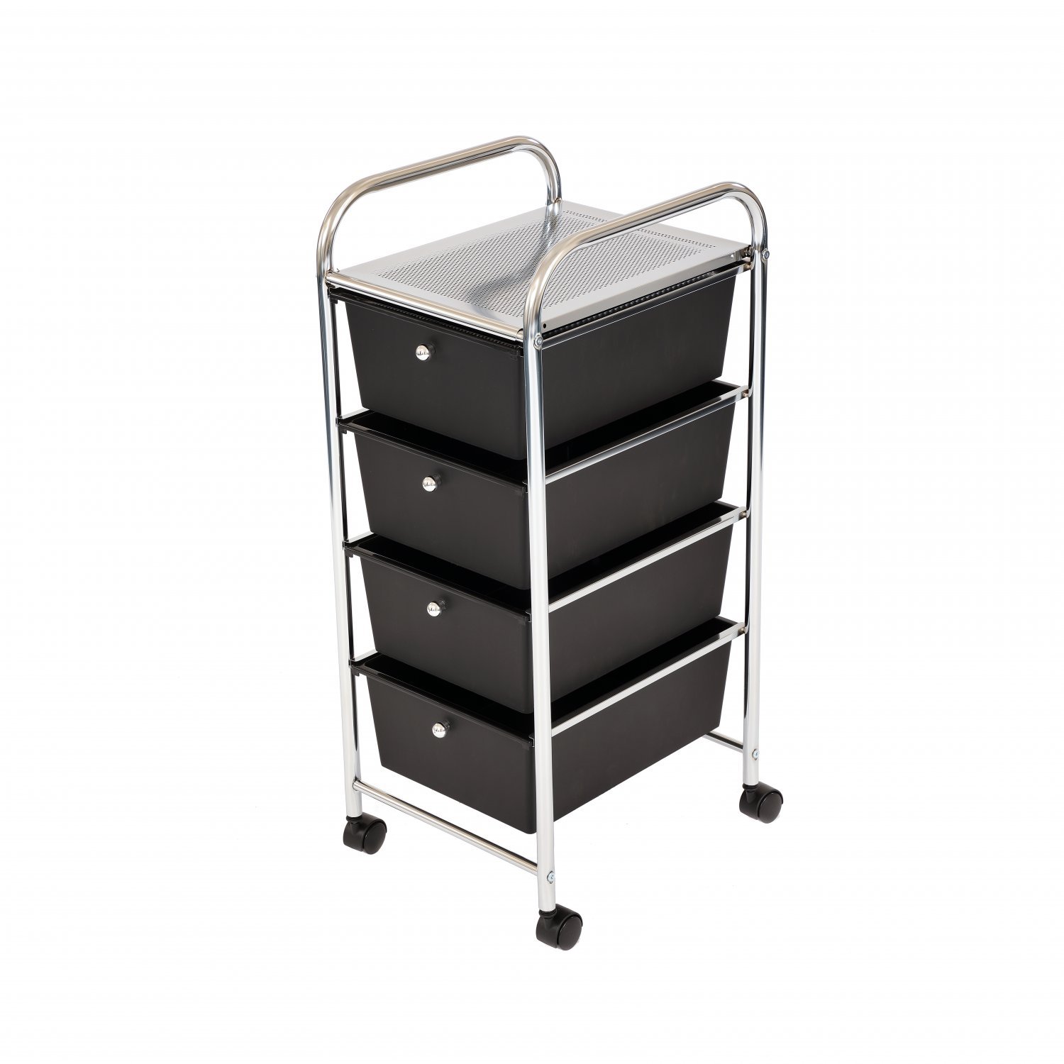 Hairdressing Beauty & Make-up Accessories Organiser with Castor Wheels YourHome 4 Drawer Mobile Storage Salon Trolley,Home Office Black Craft 
