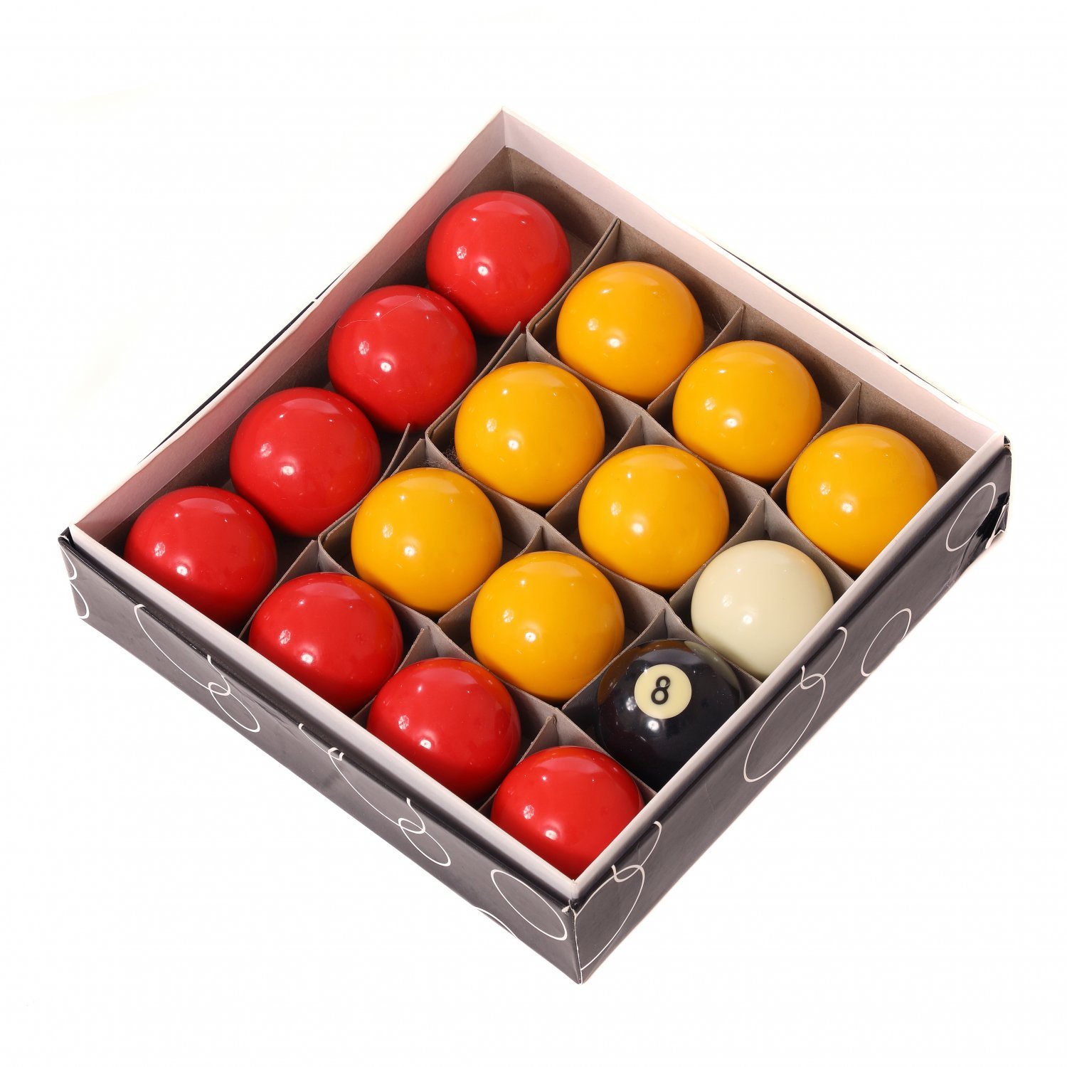 Full Size UK Regulation 16 Red and Yellow Pool Ball Set 2