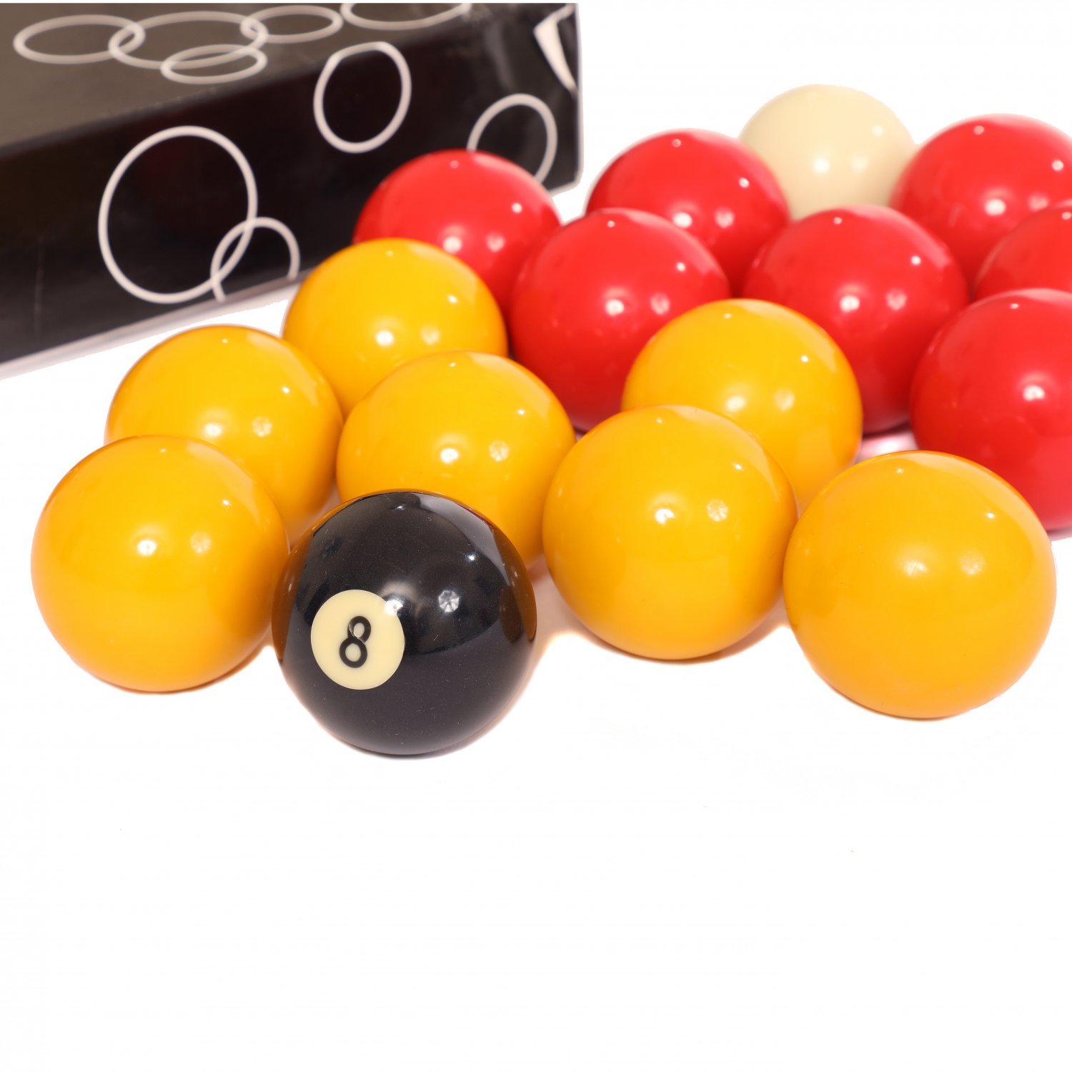 Full Size UK Regulation 16 Red and Yellow Pool Ball Set 2