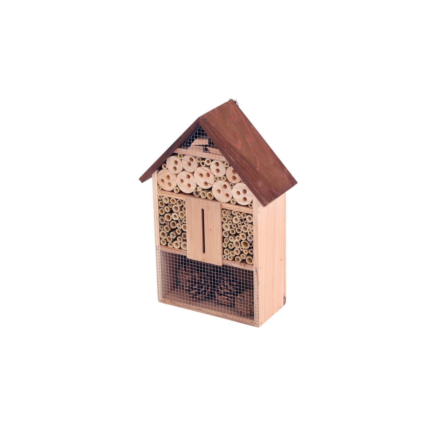 Wooden Insect Bee House Natural Wood Habitat Bug Hotel Shelter Garden Nest Box 