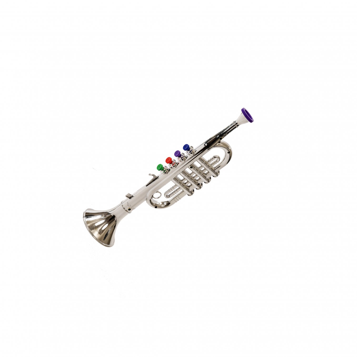 Kisangel Kid Trumpet Plastic Trumpets Toy Musical Instrument Toy Noise Makersfor Kids Toddler Silver 