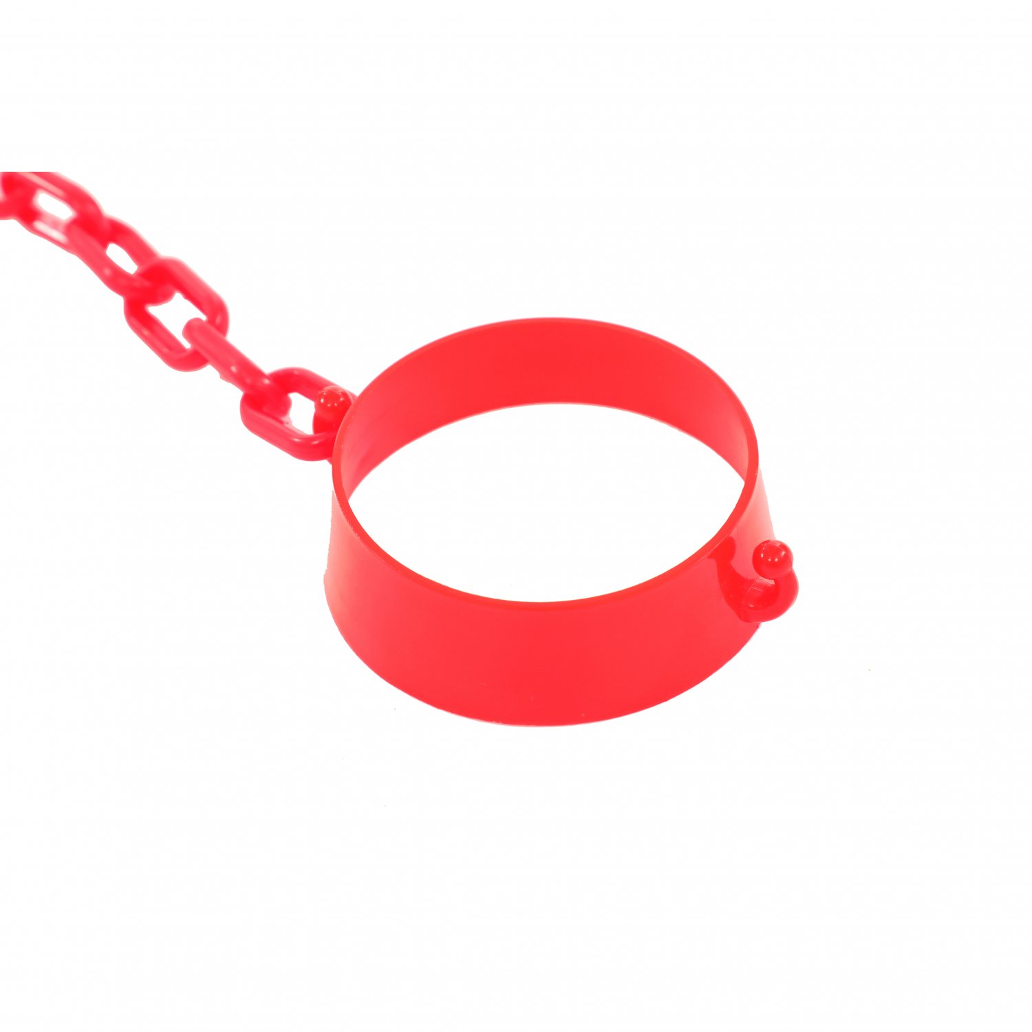 Set of 5 Chain Holders Including 5m Red Plastic Barrier For Road Cones NEW
