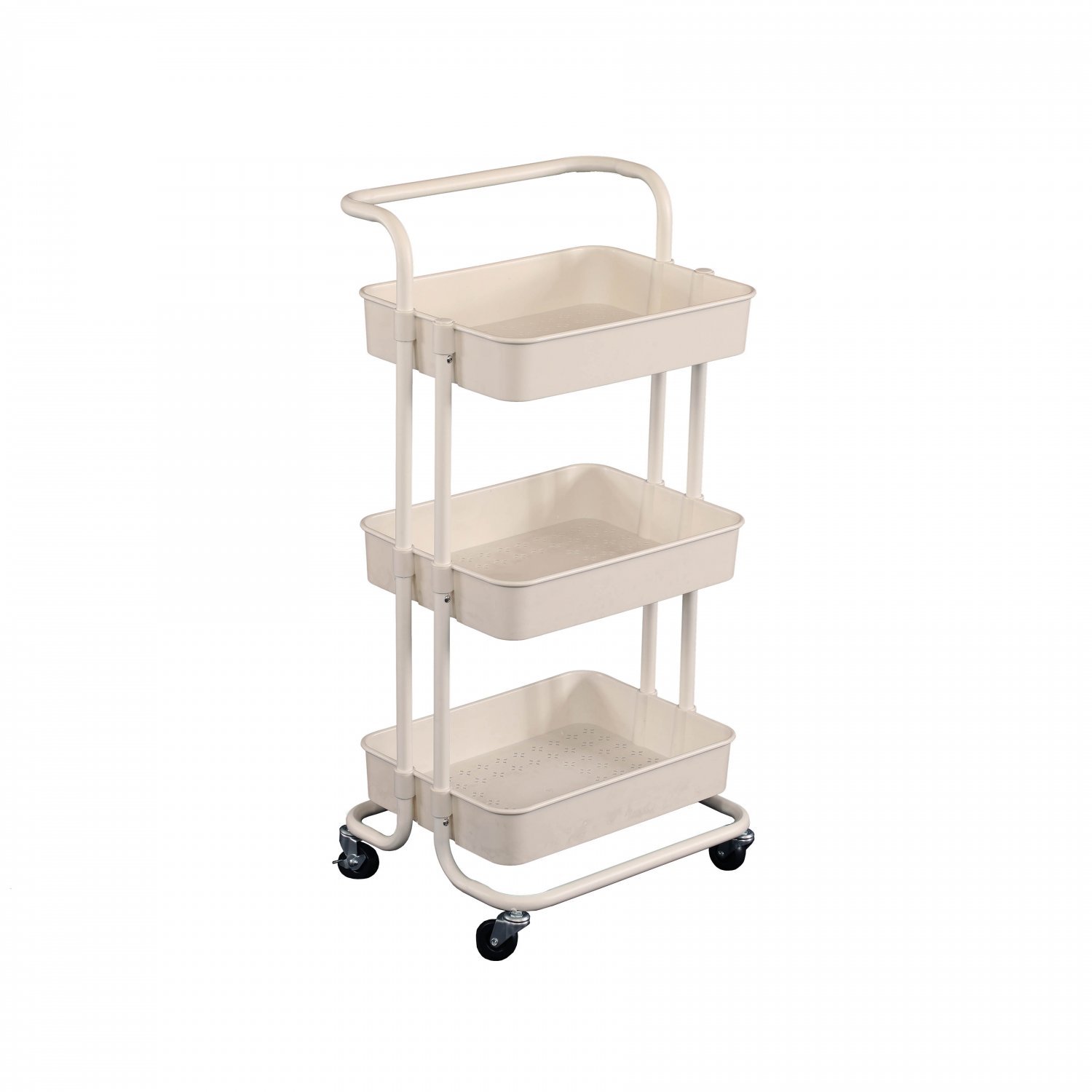 Office Pollyhb Storage Rack Serving Unit Shelves Multifunction Mobile Trolley Cart Easy Assembly for Kitchen Pantry 3-Tier Rolling Utility Cart Bathroom Bedroom Nursery Room