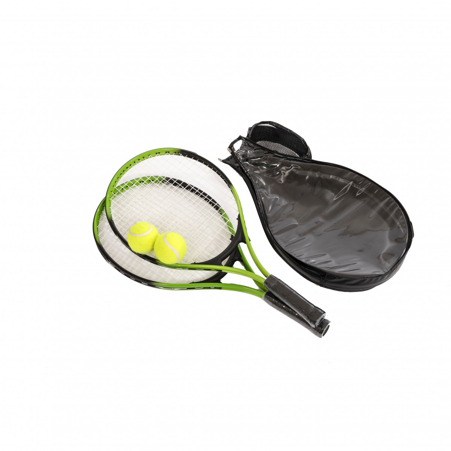 Ball & Carry Case Garden Games Aluminium 2 Player Tennis Rackets Set Racquets 