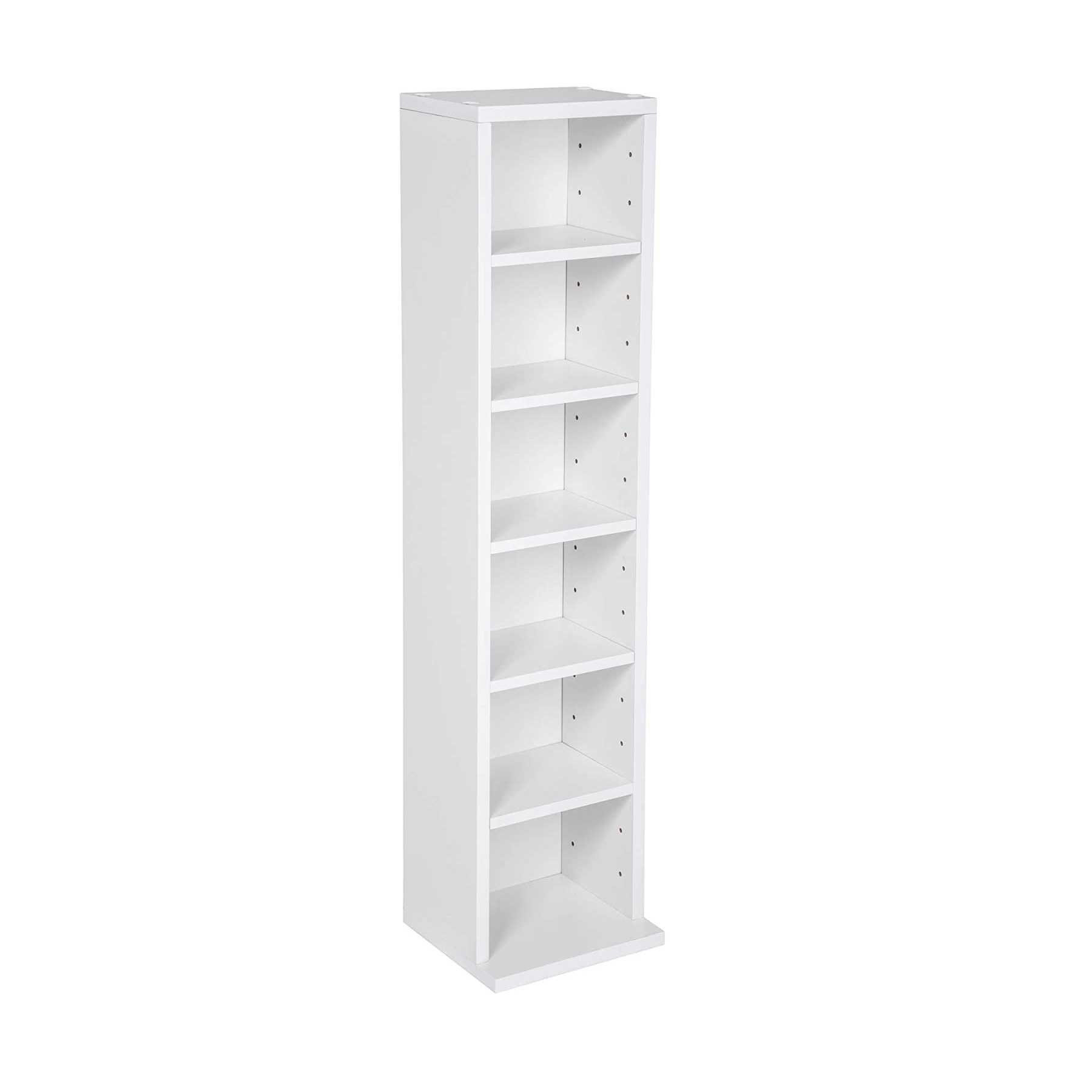 6-tier-white-wooden-cd-dvd-game-book-shelf-storage-tower-rack-fits